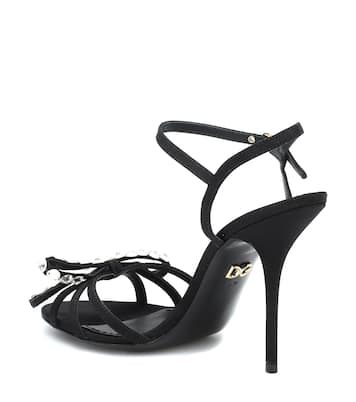 Verzierte Sandalen aus Satin | Dolce&Gabbana