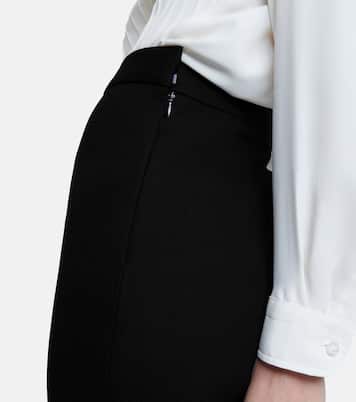 Pantalones rectos de crepé y sarga | Tory Burch