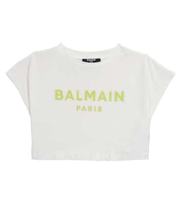 Top aus Baumwolle mit Logo | Balmain Kids