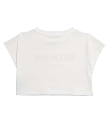 Top aus Baumwolle mit Logo | Balmain Kids