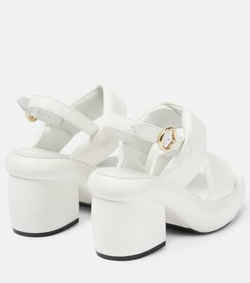 Padded leather platform sandals | Dries Van Noten