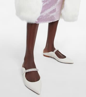 Bella embellished leather slippers | Malone Souliers