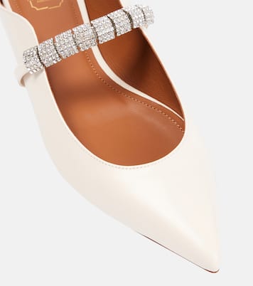 Bella embellished leather slippers | Malone Souliers