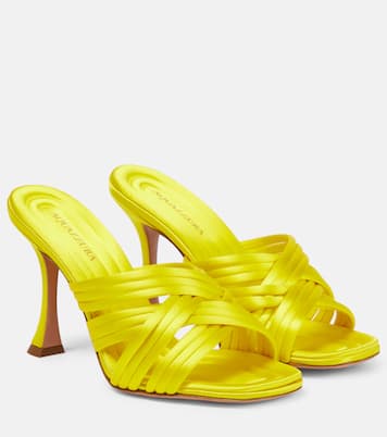 Oahu 95 satin mules | Aquazzura