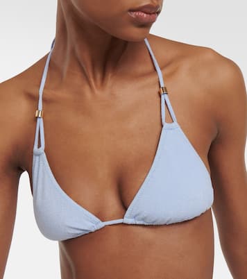 Misty Lagoon triangle bikini top | Heidi Klein