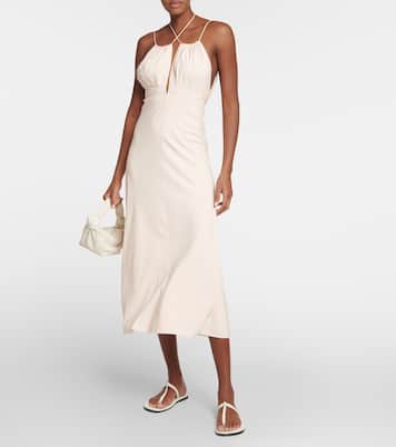 Halterneck silk maxi dress | Toteme