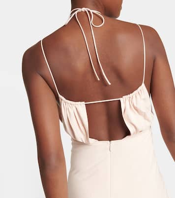 Halterneck silk maxi dress | Toteme