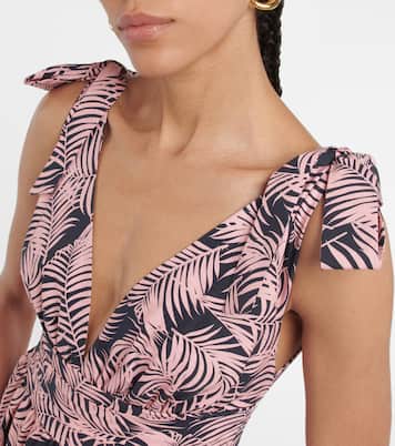 Tiered cotton-blend midi dress | Carolina Herrera
