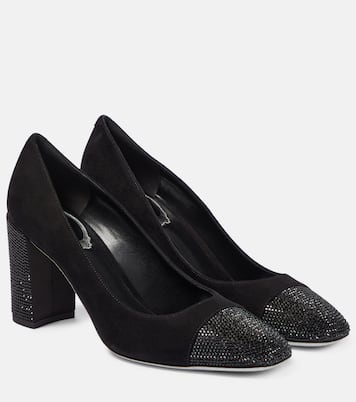 Verzierte Pumps aus Veloursleder | Rene Caovilla