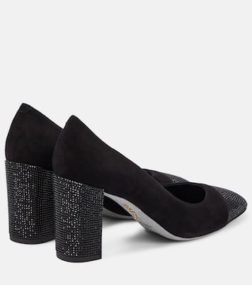 Verzierte Pumps aus Veloursleder | Rene Caovilla