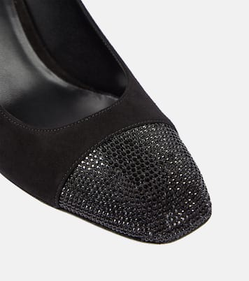 Verzierte Pumps aus Veloursleder | Rene Caovilla