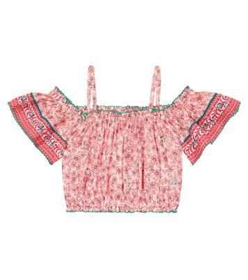 Top Donna con scollo bardot e stampa | Poupette St Barth Kids