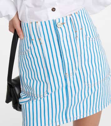 Striped denim mini skirt | Ganni