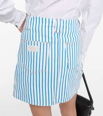 Striped denim mini skirt | Ganni
