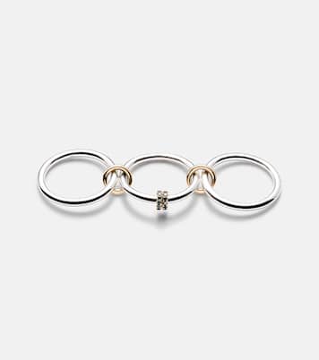 Anello Dion SG in argento sterling con diamanti neri | Spinelli Kilcollin
