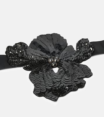 Choker con paillettes e applicazione floreale | Erdem
