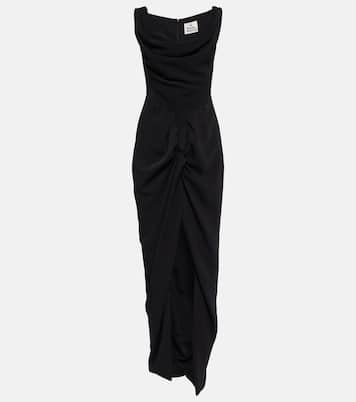 Abito midi Panther drappeggiato in crêpe | Vivienne Westwood