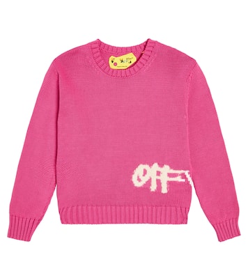 Pull en coton mélangé à logo | Off-White Kids