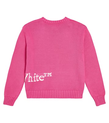 Pull en coton mélangé à logo | Off-White Kids