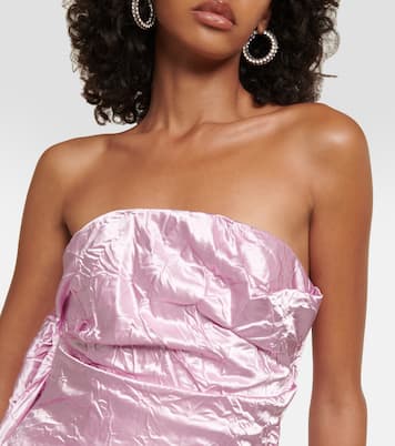 Strapless satin minidress | The Attico