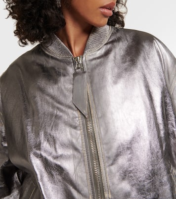 Bomberjacke aus Metallic-Leder | The Attico
