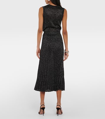Gonna midi in maglia di Lurex® a coste | Joseph