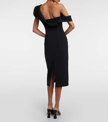 One-Shoulder-Midikleid aus Wolle | Bottega Veneta