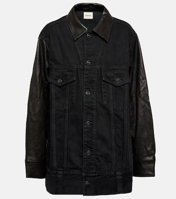 Giacca di jeans Grizzo con pelle | Khaite