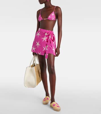 Falda envolvente de seda estampada | Valentino