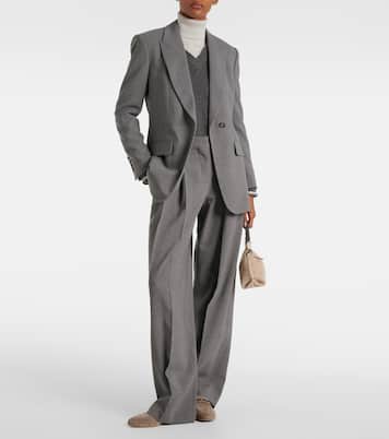 Wool wide-leg pants | Brunello Cucinelli