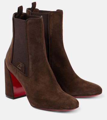 Turelastic 85 suede ankle boots | Christian Louboutin