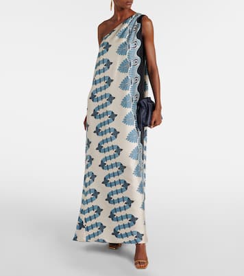 Bedrucktes Maxikleid Roy aus Seiden-Twill | La DoubleJ