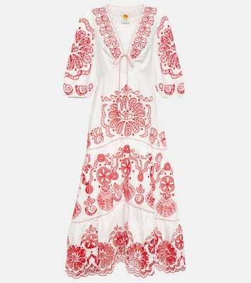 Broderie anglaise cotton midi dress | Farm Rio
