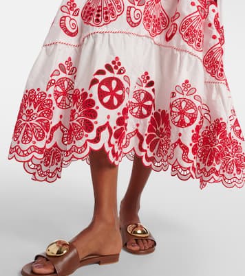 Broderie anglaise cotton midi dress | Farm Rio