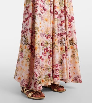 Vestido largo floral con volante | Agua by Agua Bendita