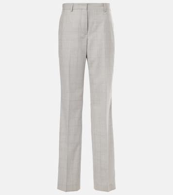 Checked wool straight pants | Dries Van Noten