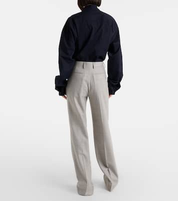 Checked wool straight pants | Dries Van Noten