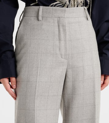 Checked wool straight pants | Dries Van Noten