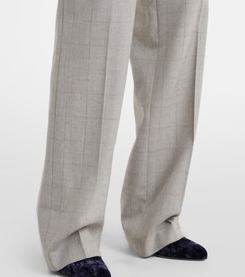 Checked wool straight pants | Dries Van Noten