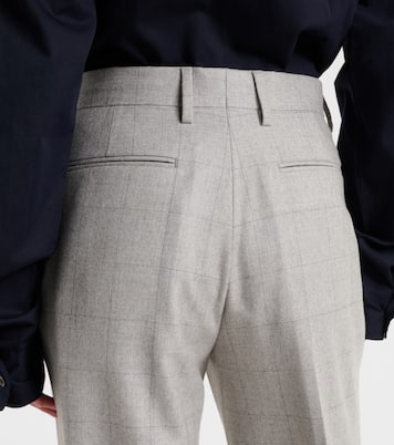 Checked wool straight pants | Dries Van Noten