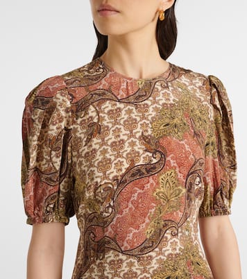 Vestido midi Calais de seda | Ulla Johnson