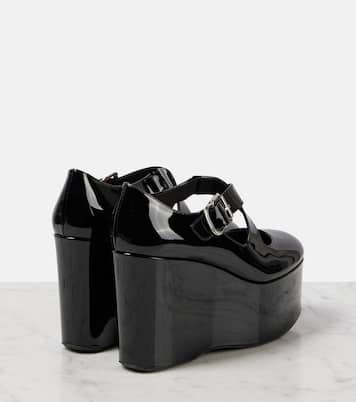 Criss Cross patent leather wedges | Alaïa