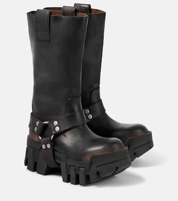 Bikerstiefel Bulldozer Harness aus Leder | Balenciaga