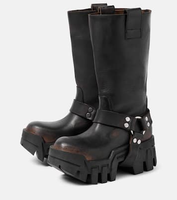 Bikerstiefel Bulldozer Harness aus Leder | Balenciaga