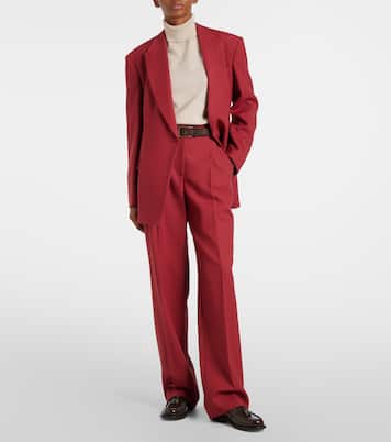 Pantaloni regular in twill di lana vergine | Brunello Cucinelli