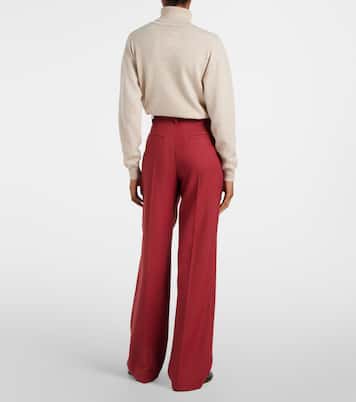 Pantaloni regular in twill di lana vergine | Brunello Cucinelli