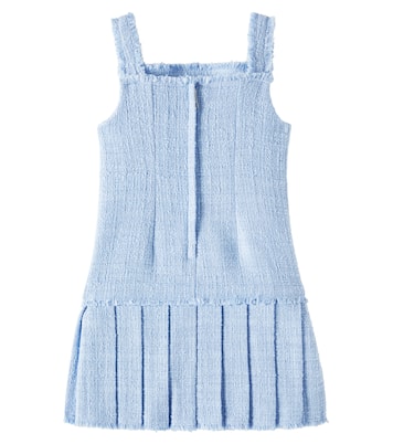 Vestido de mezcla de algodón y tweed | Dolce&Gabbana Kids