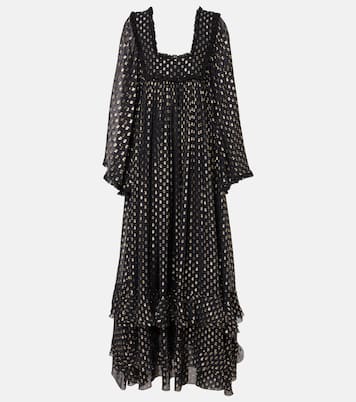 Robe longue en jacquard de soie mélangée | Chloé