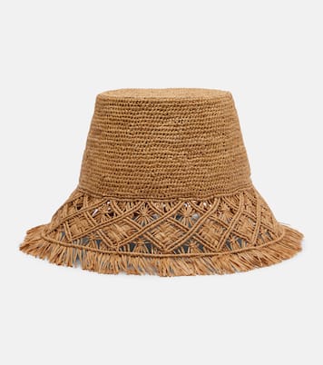 Macramé raffia bucket hat | Zimmermann