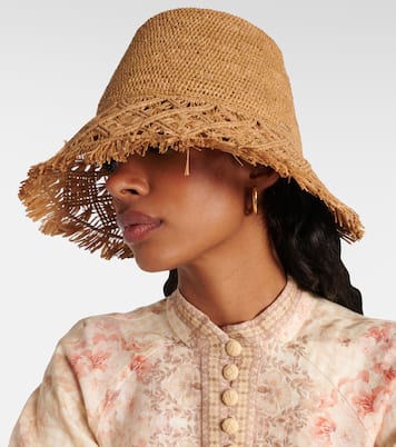 Macramé raffia bucket hat | Zimmermann